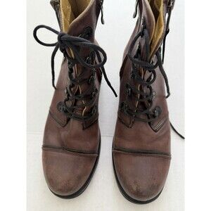 Bussola Sirkka Boots 7.5 Women's Lace Up Side Zip Gorpcore Vintage Inspired